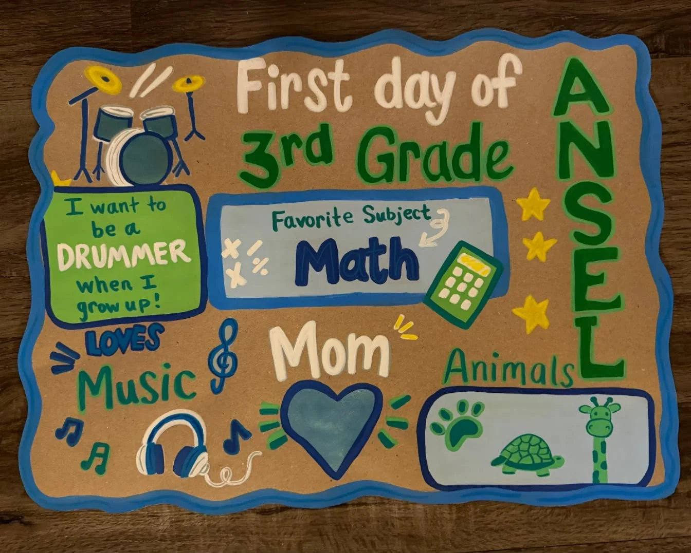 First day of school sign example